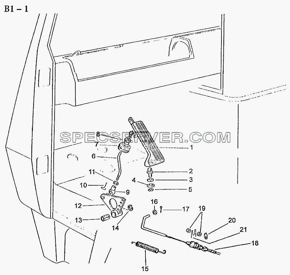 OPEREATING LEVER (B1-1) для Sinotruk 6x4 Tipper (371) (список запасных частей)