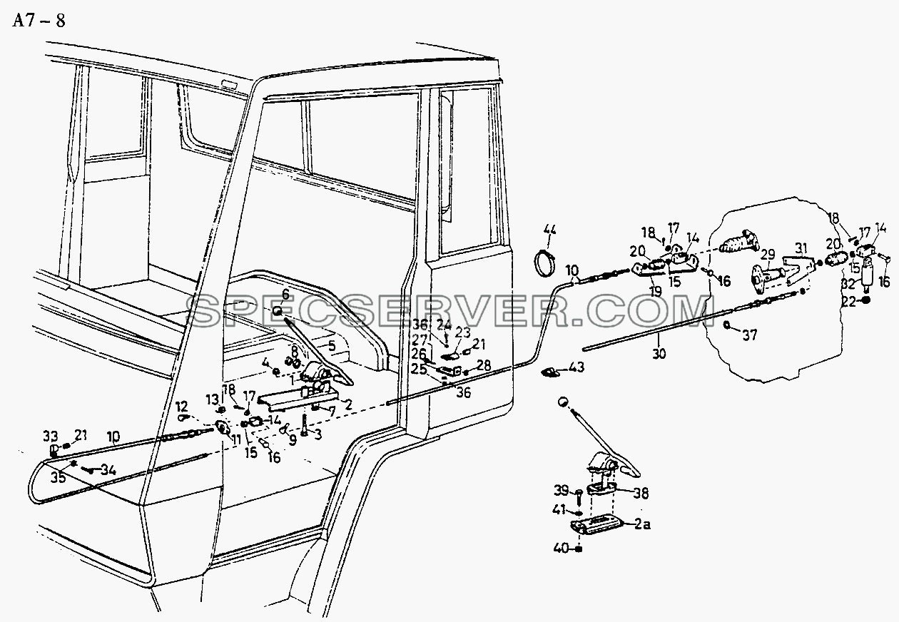 GEAR SHIFTING OF VG1200 TRANSFER CASE (A7-8) для Sinotruk 6x4 Tipper (371) (список запасных частей)