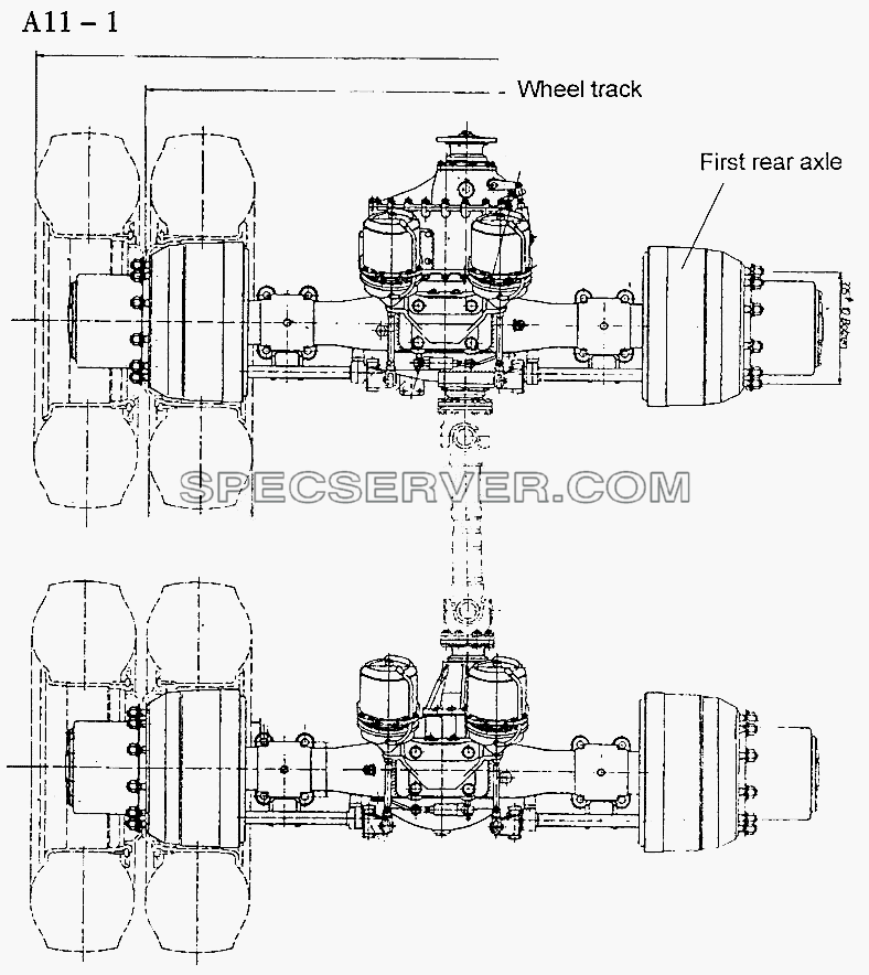 REAR DRIVE AXLE (A11-1) для Sinotruk 6x4 Tipper (290) (список запасных частей)