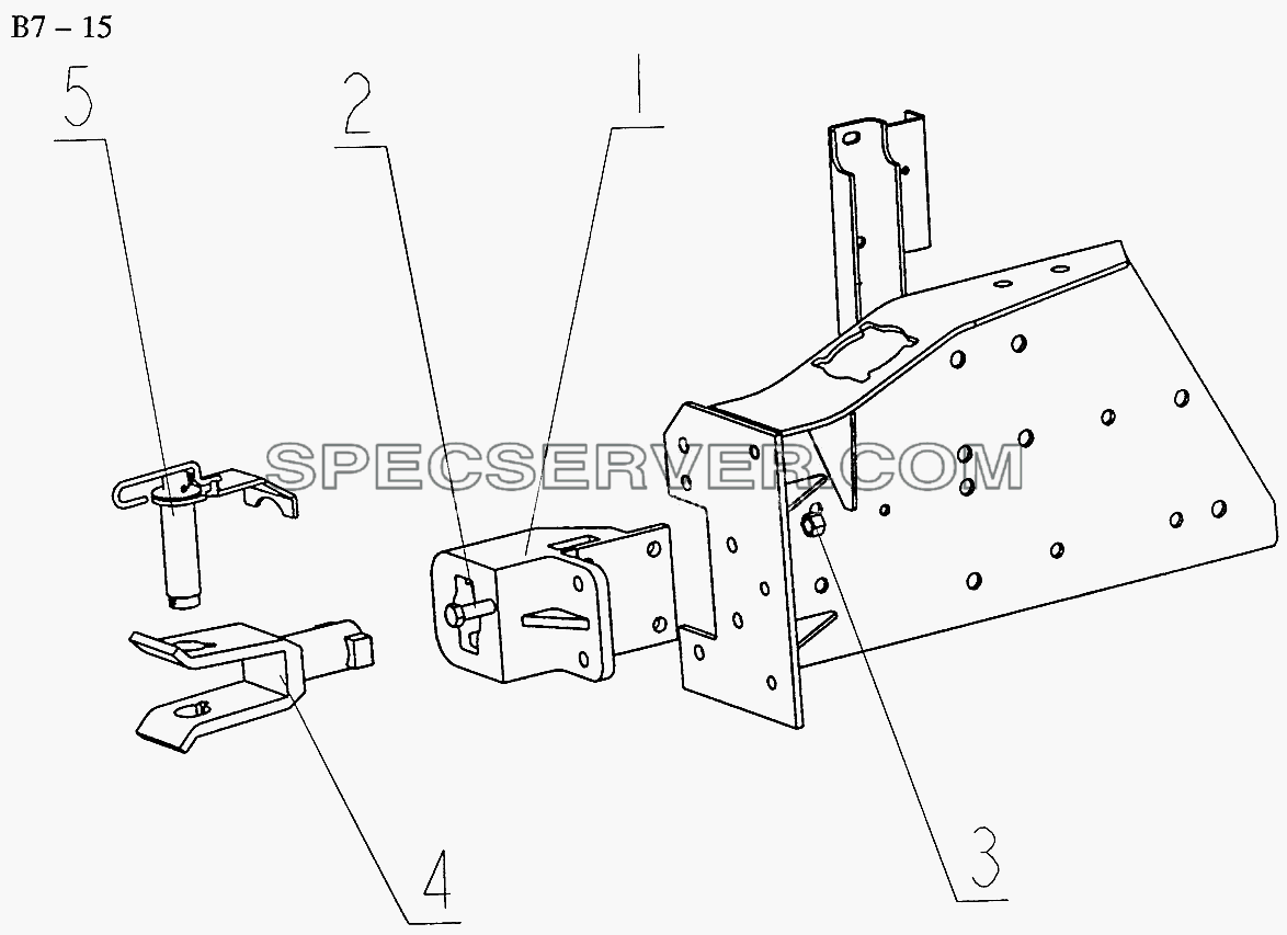 REMOVABLE TOWING HOOK (B7-15) для Sinotruk 6x4 Tractor (371) (список запасных частей)