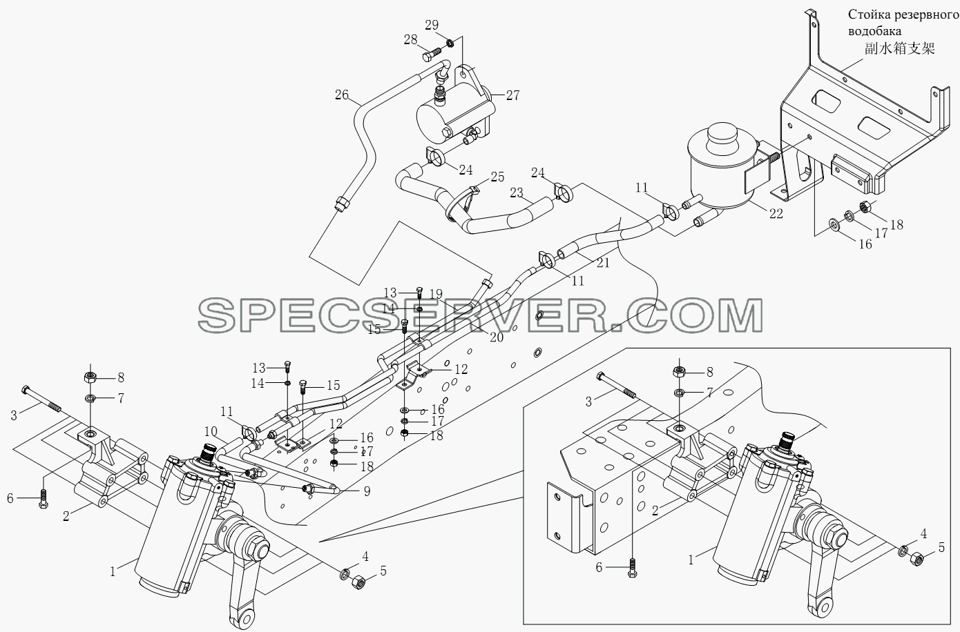 1S10513400101 Рулевой механизм и принадлежности для BJ1051, BJ1061 (Aumark) (список запасных частей)