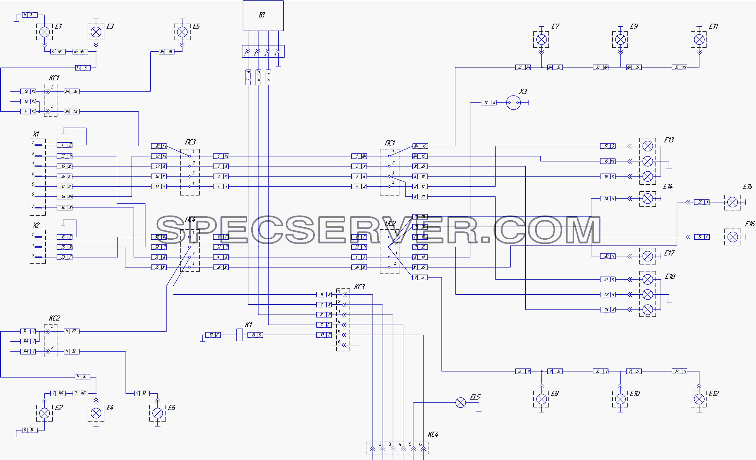 8602-3700010Э4 Схема электрическая для НефАЗа-8602 (список запасных частей)