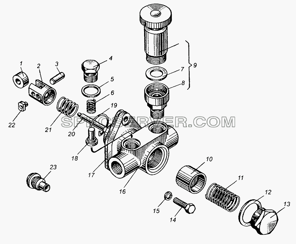 Насос топливный для МАЗ-504В (список запасных частей)