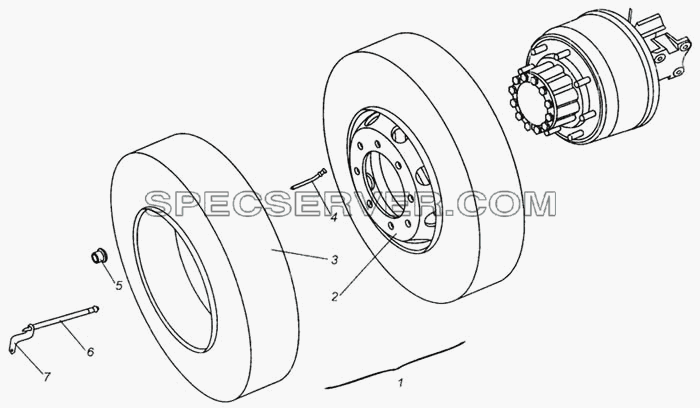 Установка задних колес для МАЗ-437040 (Зубрёнок) (список запасных частей)