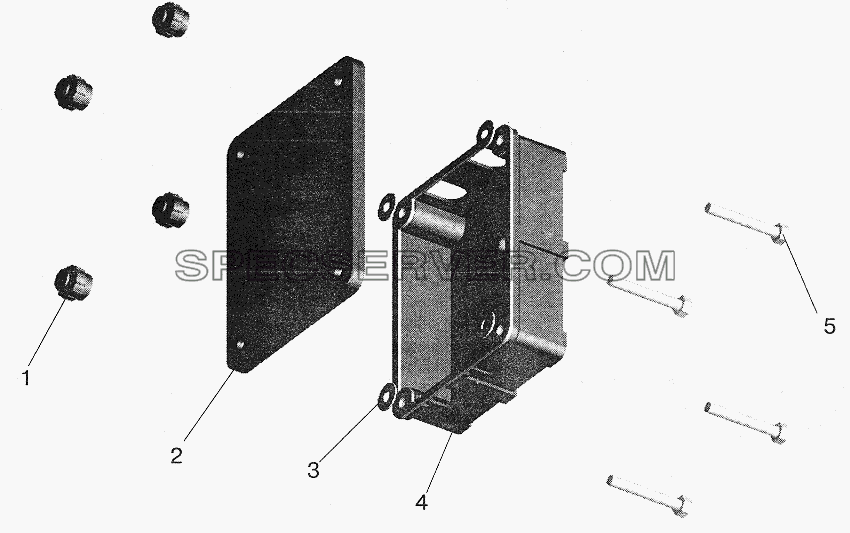 Коробка задних фонарей для МАЗ-5432 (список запасных частей)