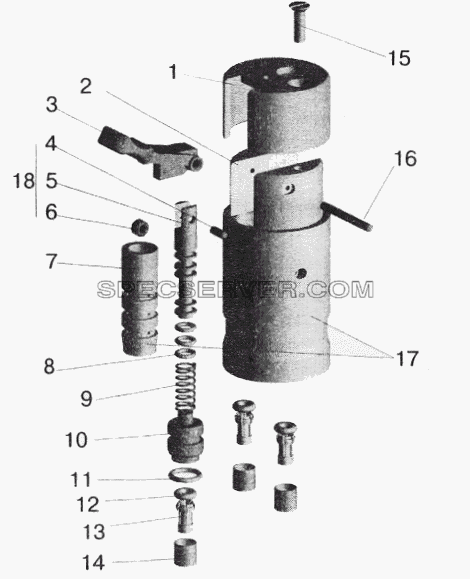 Переключатель для МАЗ-5432 (список запасных частей)