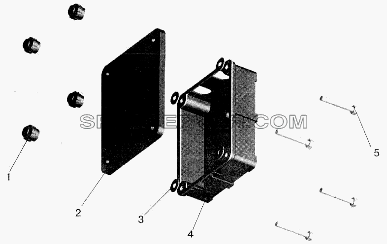 Коробка задних фонарей для МАЗ-543202 (список запасных частей)