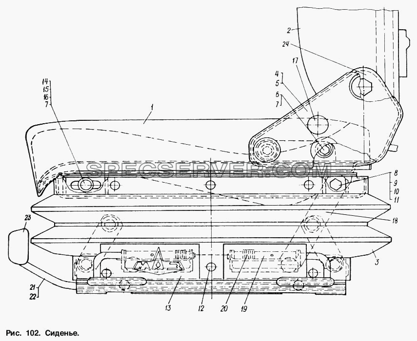 Сиденье для МАЗ-6317 (список запасных частей)