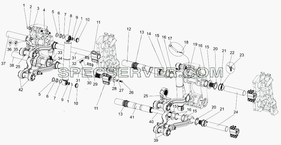Подвеска передняя для МАЗ-74131 (список запасных частей)