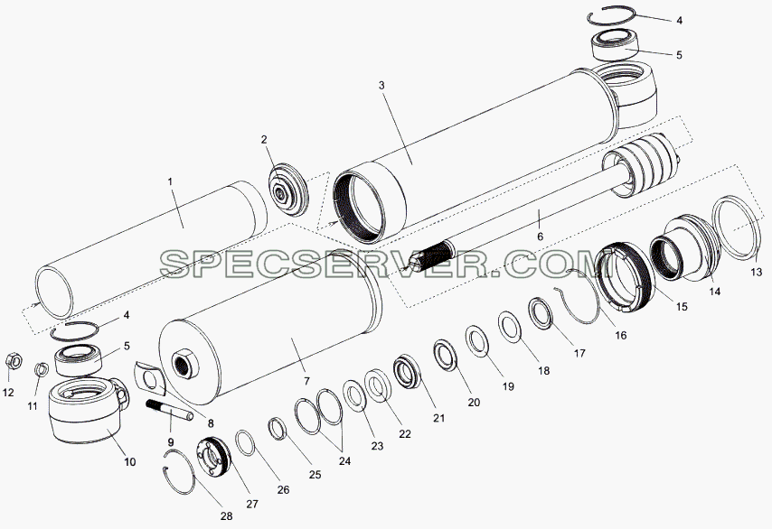 Амортизатор 543-2905306-21 для МАЗ-74131 (список запасных частей)