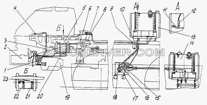Трубопроводы топливные и насос топливоподкачивающий ручной для МАЗ-74131 (список запасных частей)