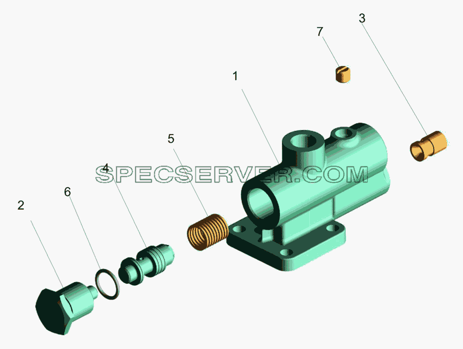 Клапан расхода и давления для МАЗ-437040 (Зубрёнок) (список запасных частей)