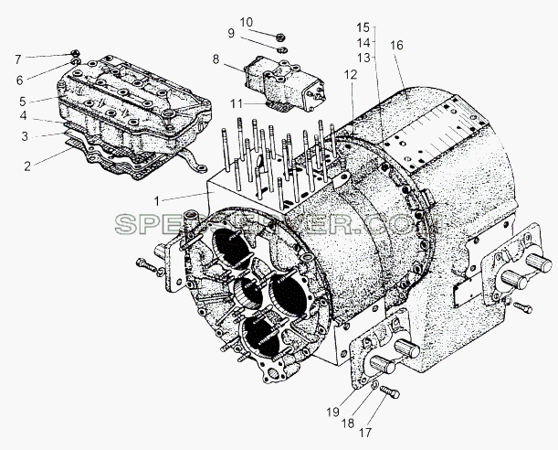 Гидромеханическая трансмиссия 543-1700030 для МАЗ-543 (7310) (список запасных частей)