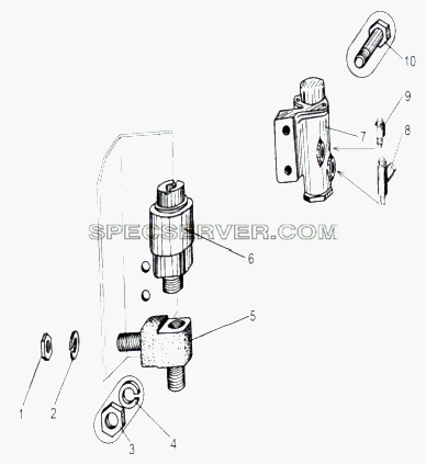 Установка регулятора давления для МАЗ-543 (7310) (список запасных частей)