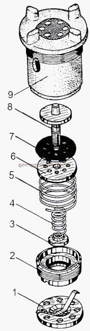 Клапан редукционный 543-1304010-01 для МАЗ-543 (7310) (список запасных частей)