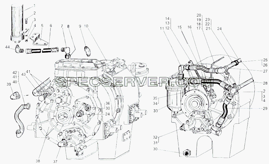 Гидротрансмиссия 543-1700011 для МАЗ-543 (7310) (список запасных частей)