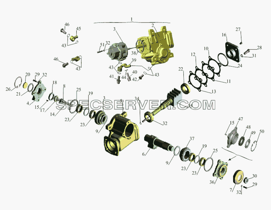 Механизм рулевой 64229-3400008 для МАЗ-533731 (список запасных частей)