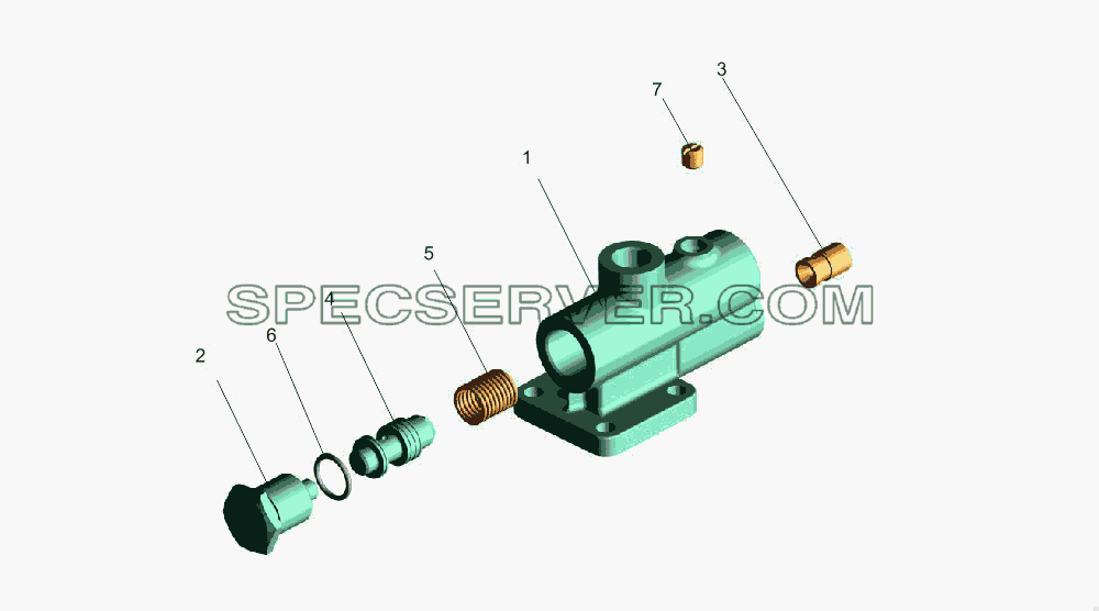 Клапан расхода давления 5336-3407260 для МАЗ-533731 (список запасных частей)