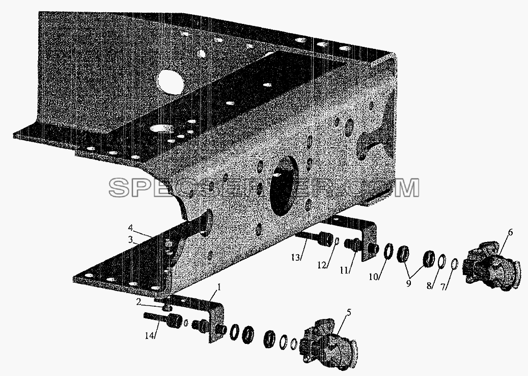 Пневмовыводы к полуприцепу и присоединительная арматура для МАЗ-6303 (2005) (список запасных частей)