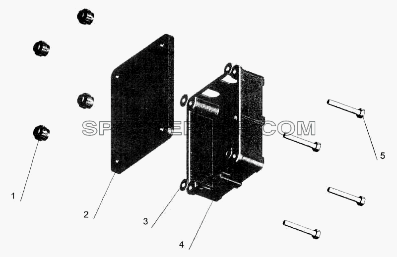 Коробка задних фонарей для МАЗ-5336 (список запасных частей)