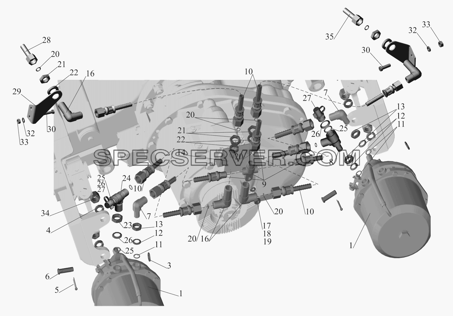 Крепление тормозных камер 551605-3519003 для МАЗ-630333 (список запасных частей)