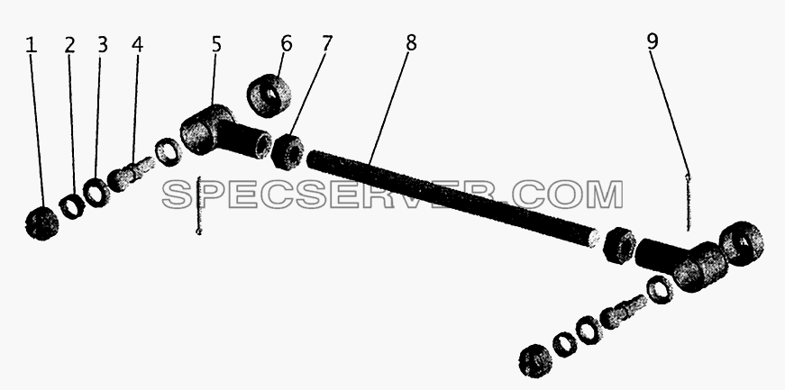 Тяга для МАЗ-5440 (список запасных частей)