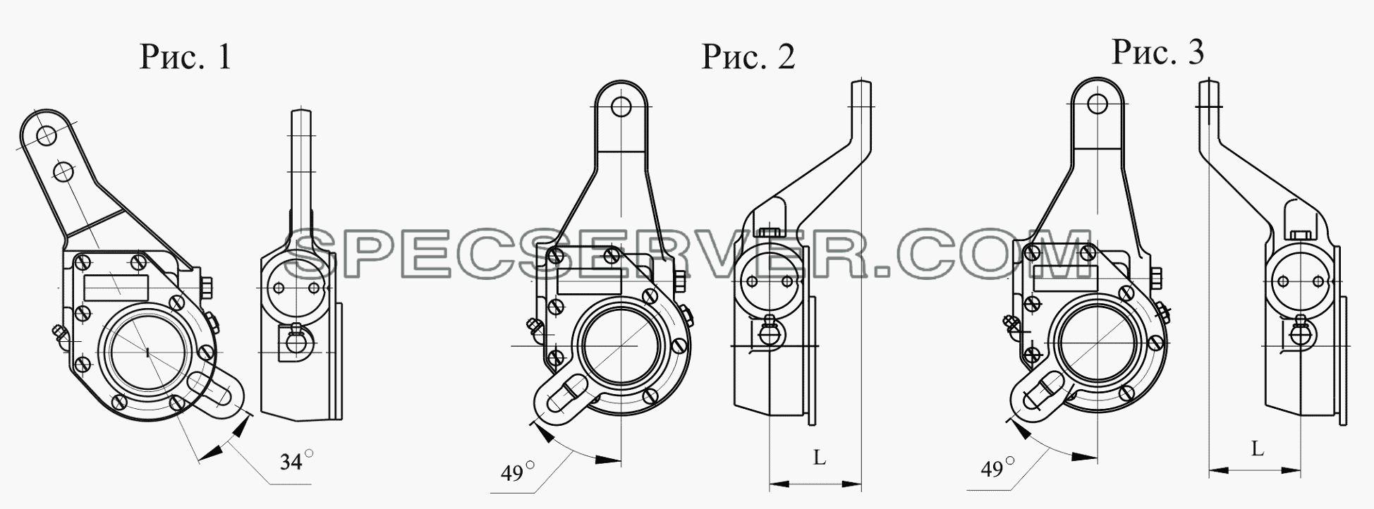 Автоматические регулировочные рычяги для МАЗ-650119 (список запасных частей)