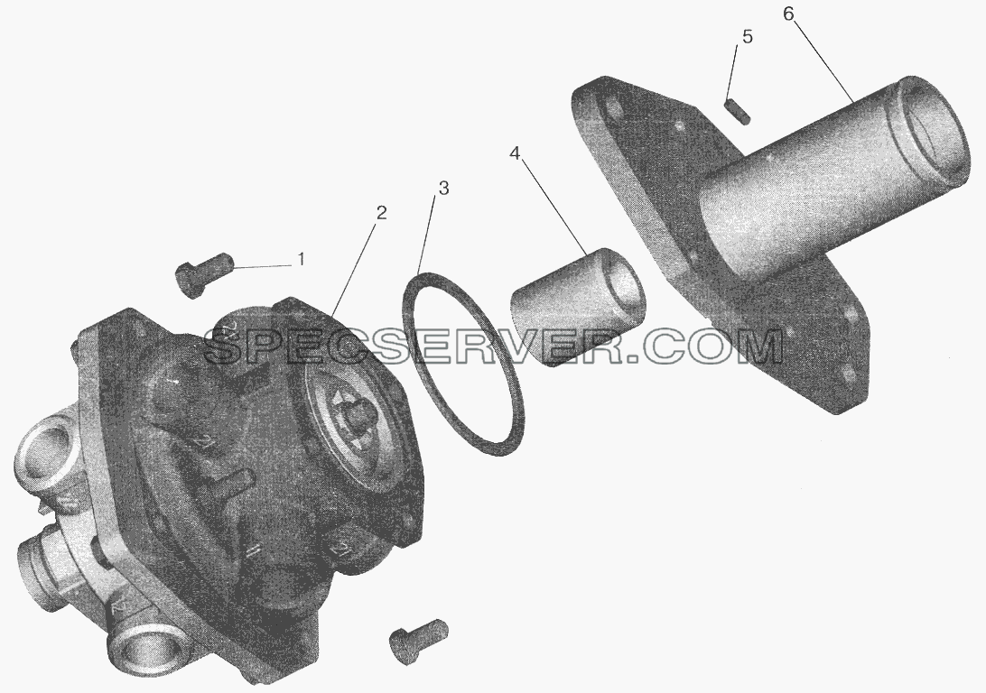 Тормозной кран для МАЗ-6422 (список запасных частей)