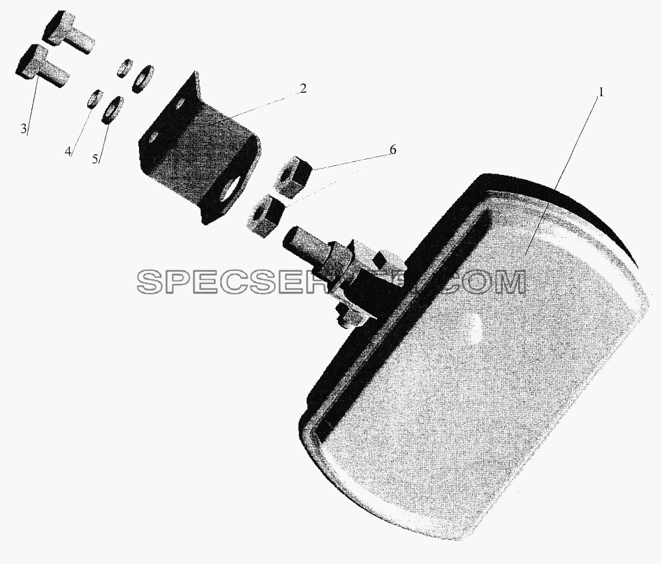 Установка противотуманной фары для МАЗ-544069 (список запасных частей)