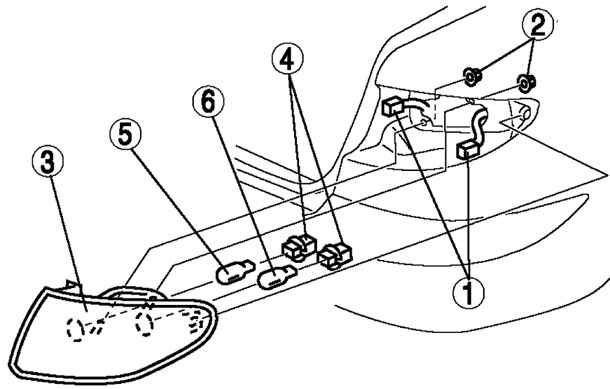 7.3.12 Снятие и установка заднего комбинированного фонаря Mazda 3