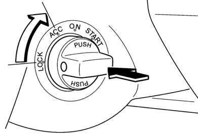 1.3.2.3 Пуск двигателя с помощью вспомогательного ключа с носимой картой «Advanced Key» Mazda 3