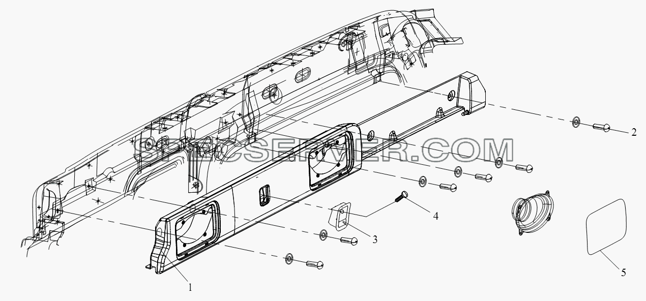 Блок облицовки крыши (II) для СА-4180 (P66K22A) (список запасных частей)