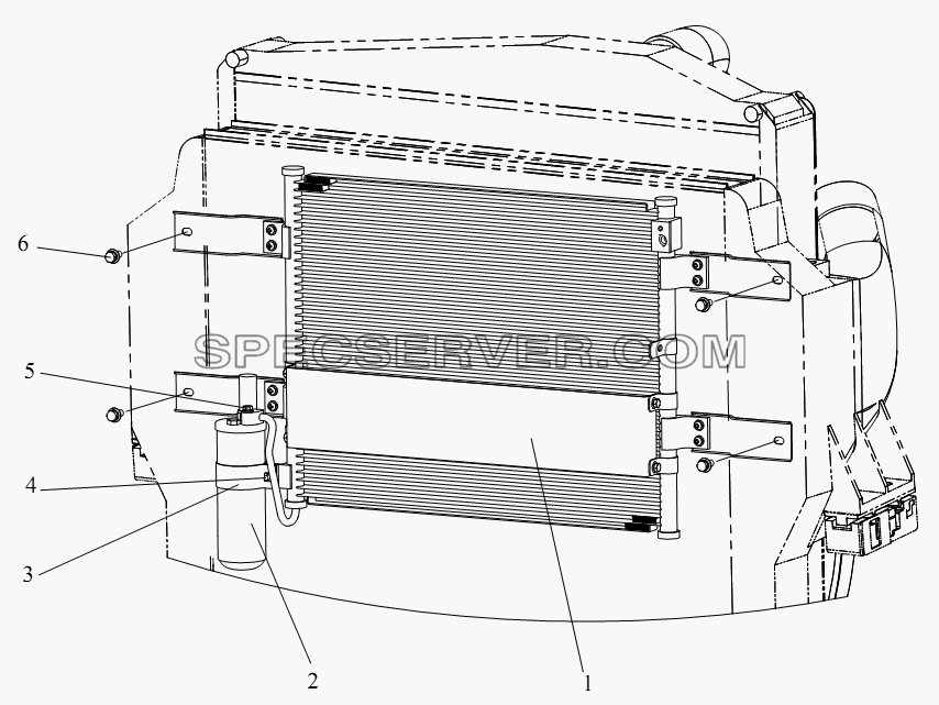 Конденсатор, бак для хранения жидкости для СА-4180 (P66K22A) (список запасных частей)