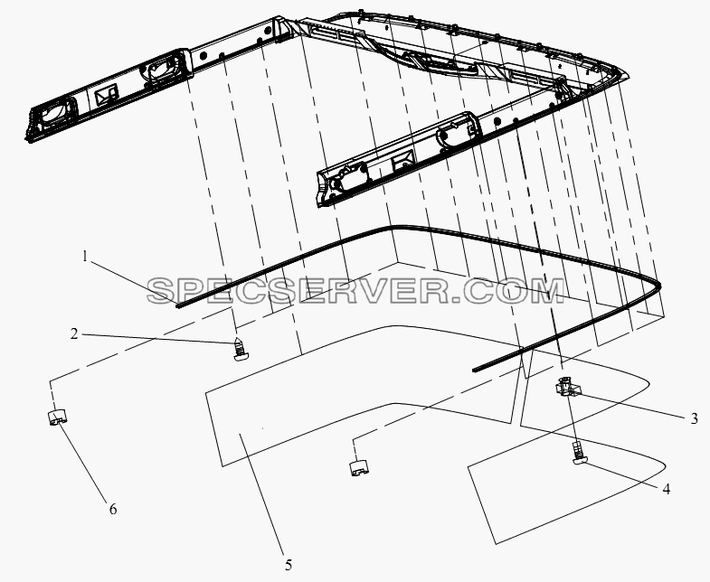Блок облицовки крышки (III) для СА-4250 (P66K2T1A1EX) (список запасных частей)