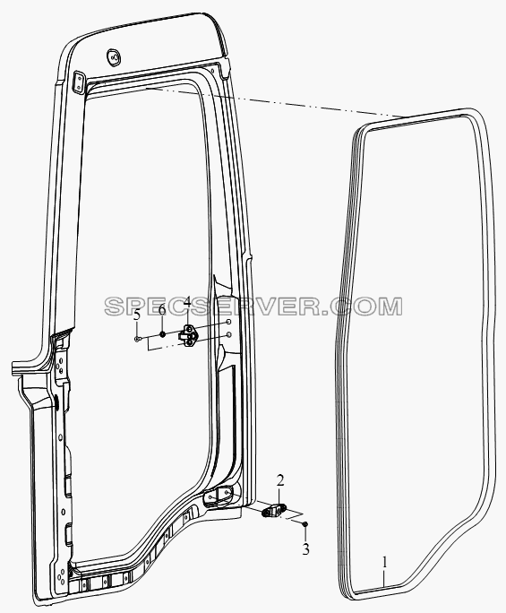 Кольцо замка, гнездо фиксатора и наружный штапик двери для СА-4180 (P66K2A) (список запасных частей)