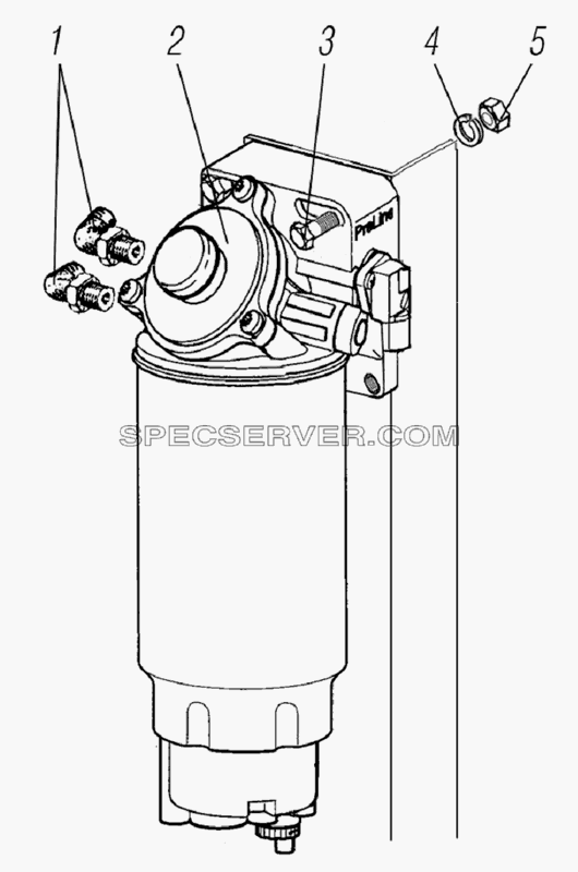 Установка фильтра грубой очистки топлива для Урал-44202-3511-80М (список запасных частей)