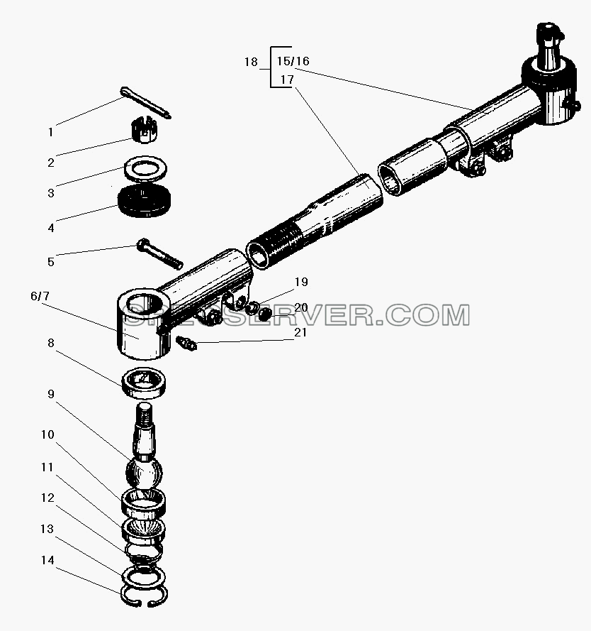 Тяга рулевой трапеции для Урал-43206-41 (список запасных частей)