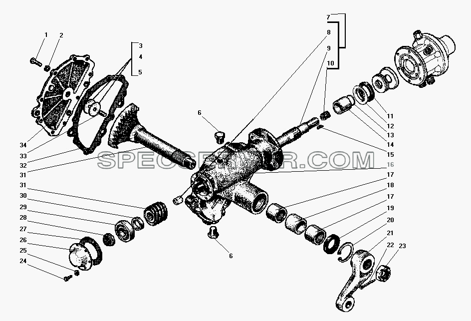 Рулевой механизм для Урал-43206-41 (список запасных частей)
