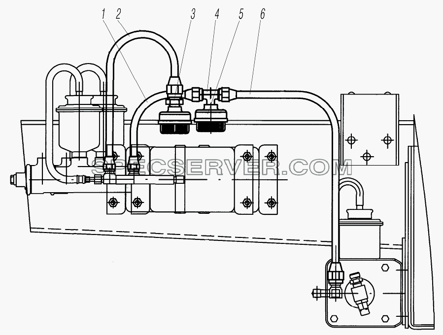 Установка фильтров герметизации пневмоусилителей для Урал-4320-1951-58 (список запасных частей)