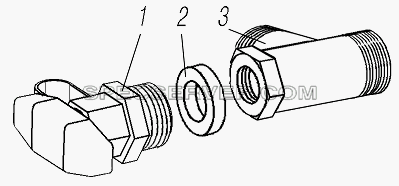 Установка клапана контрольного вывода для Урал-4320-80М/82М (список запасных частей)