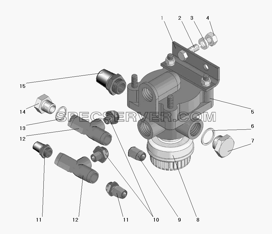 Установка клапана ускорительного для Урал-63685 (список запасных частей)