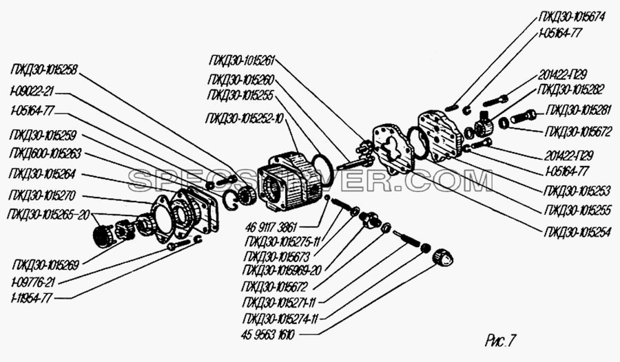 Топливный насос предпускового подогревателя для Урал-4320-31 (список запасных частей)