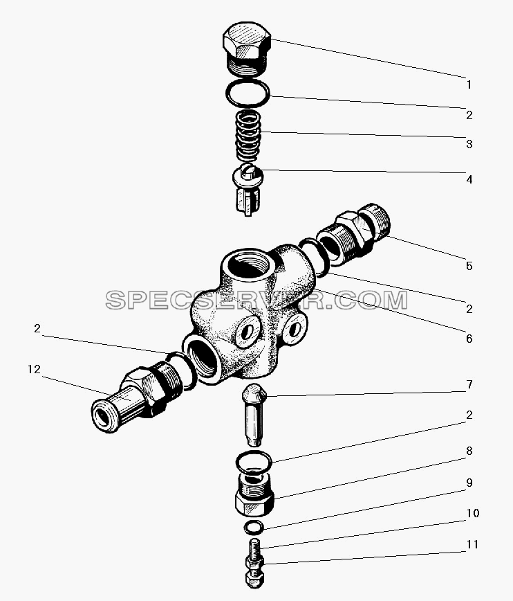 Ограничительный клапан для Урал-5557-40 (список запасных частей)