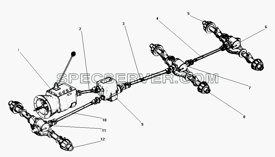 Карданная передача для Урал-43203-10 (список запасных частей)