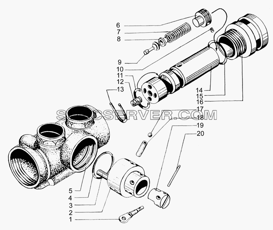 Гидрораспределитель опрокидывающего механизма для КрАЗ-64431-02 (список запасных частей)
