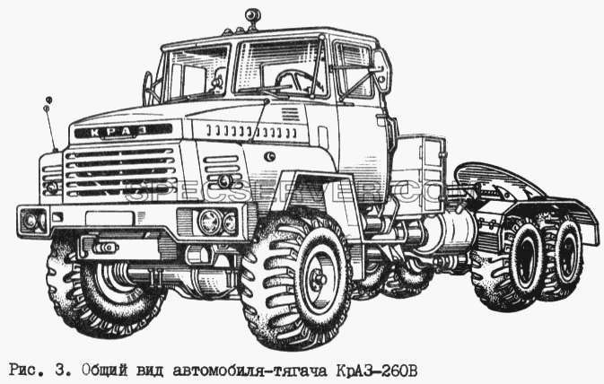 Общий вид автомобиля КрАЗ-260В для КрАЗ-260 (список запасных частей)