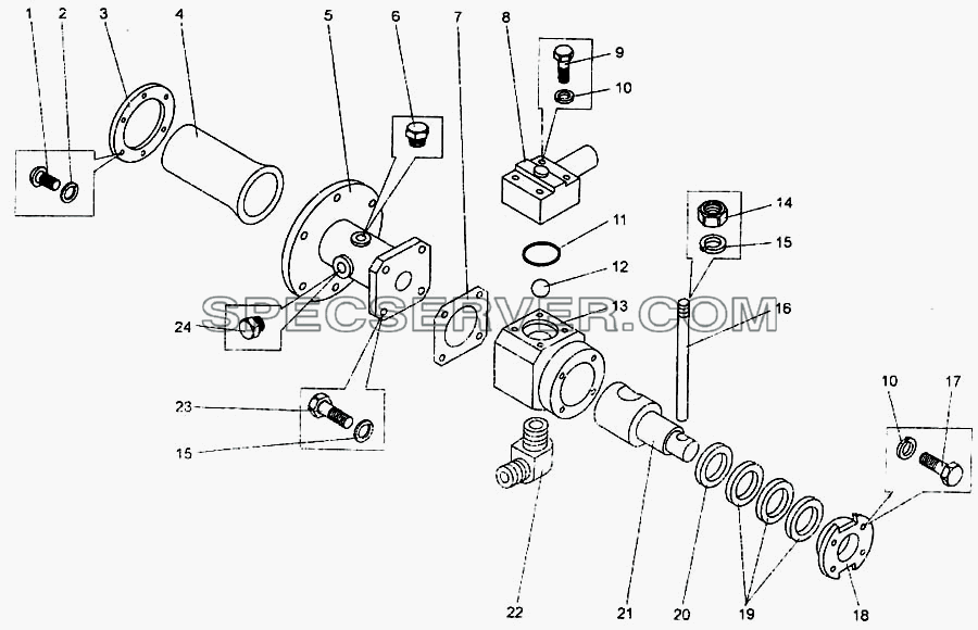 Труба топливного бака всасывающая для БелАЗ-7555A (список запасных частей)