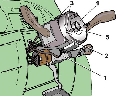 8.2 Снятие и установка возвратного и контактного колец в сборе Skoda Fabia 2000-2007 года